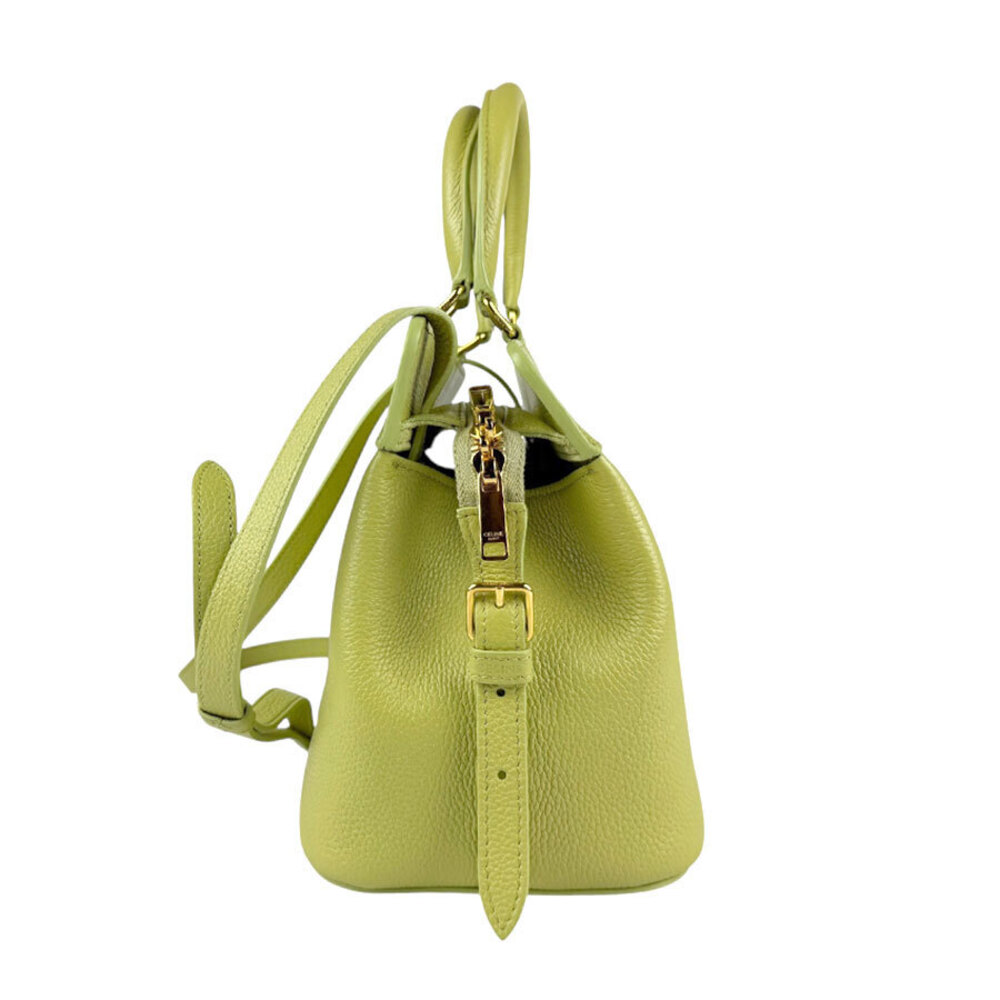 Celine handbag crossbody shoulder bag yellow green gold leather - Picture 2 of 4